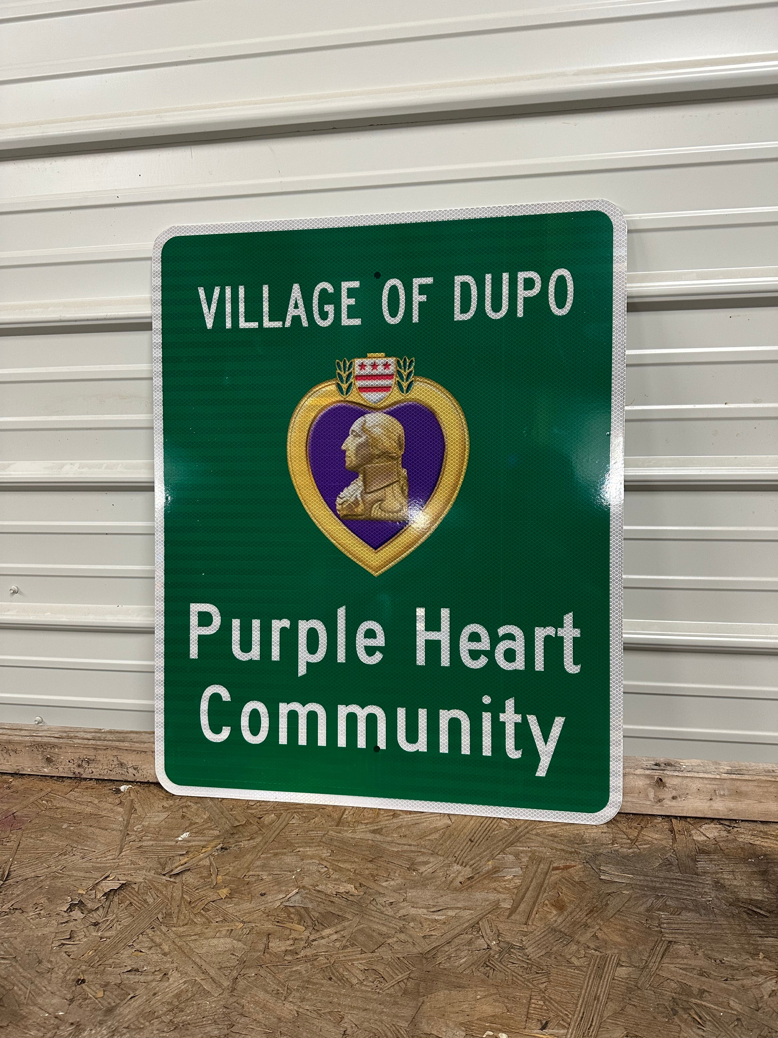 Purple Heart Trail Sign