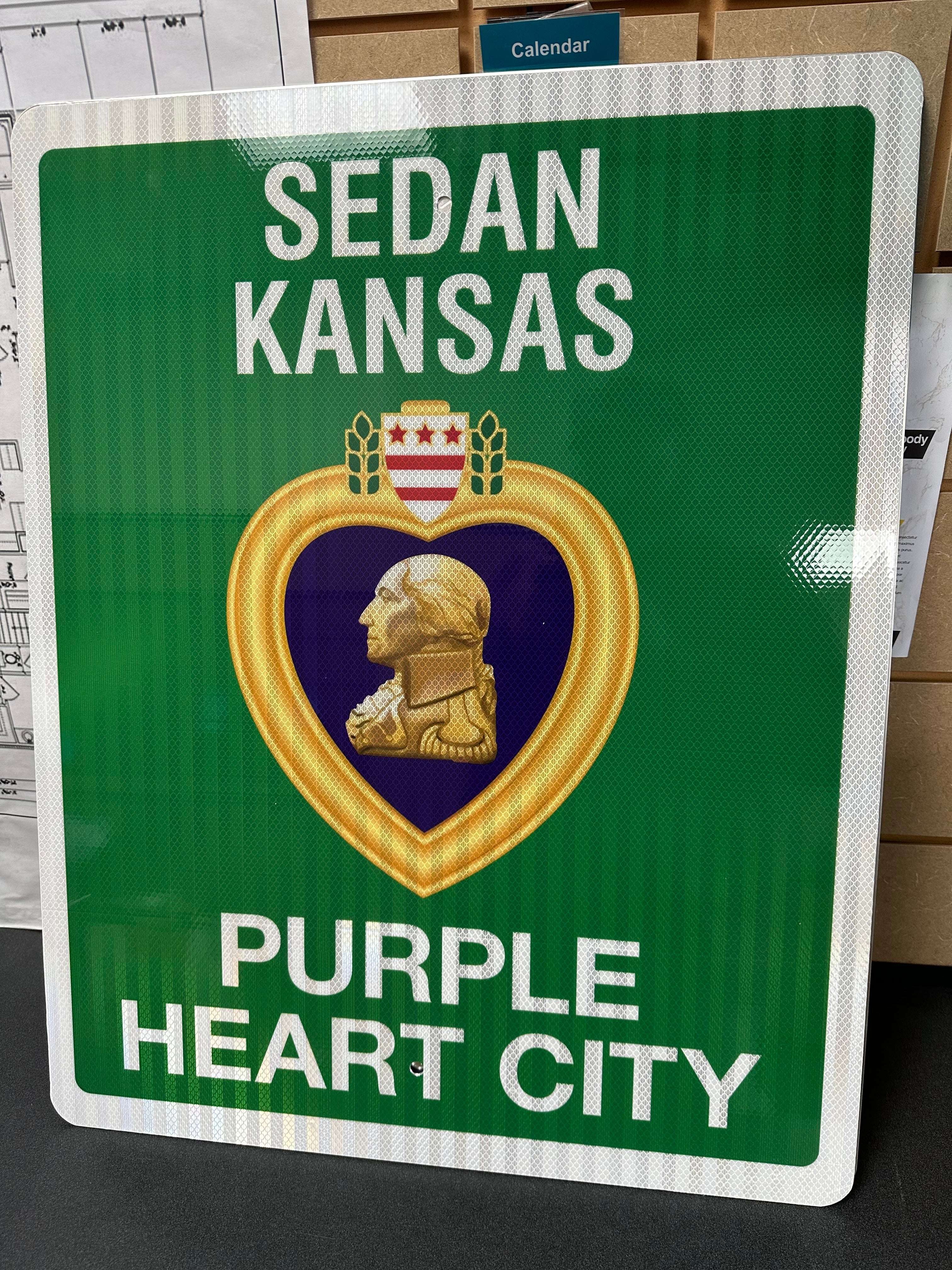 Purple Heart Trail Sign