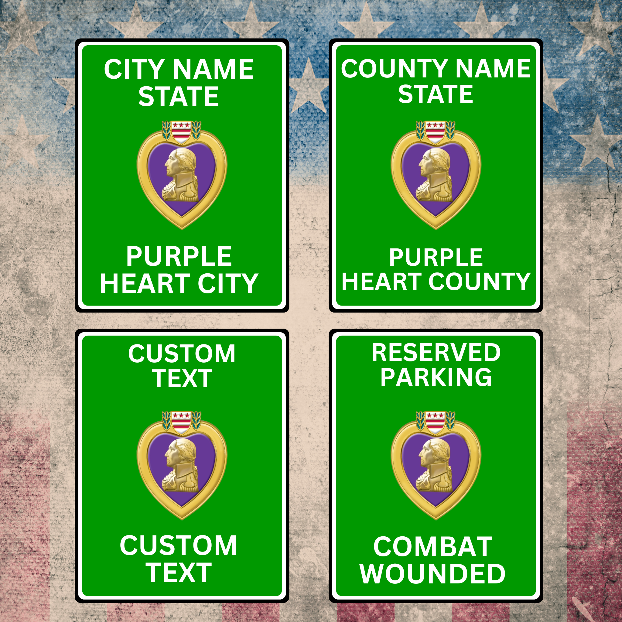 Purple Heart Trail Sign